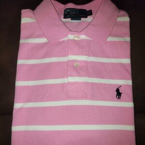 Polo Ralph Lauren Men’s Striped Polo Shirt Pink White Size Small NWOT
